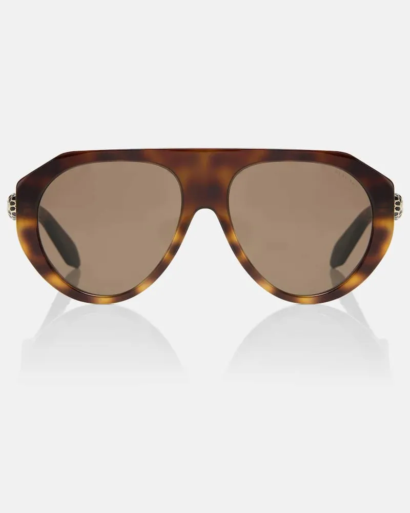 Bulgari Aviator-Sonnenbrille Serpenti Forever Braun