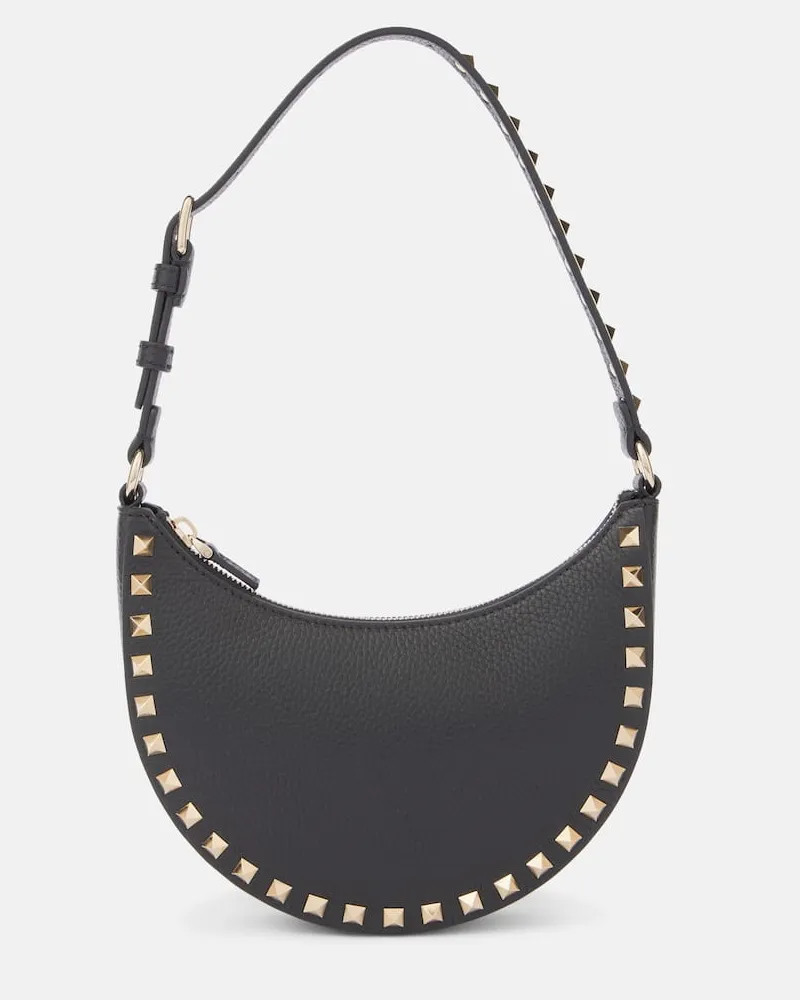 Valentino Garavani Tote Bag Rockstud Mini aus Leder Schwarz