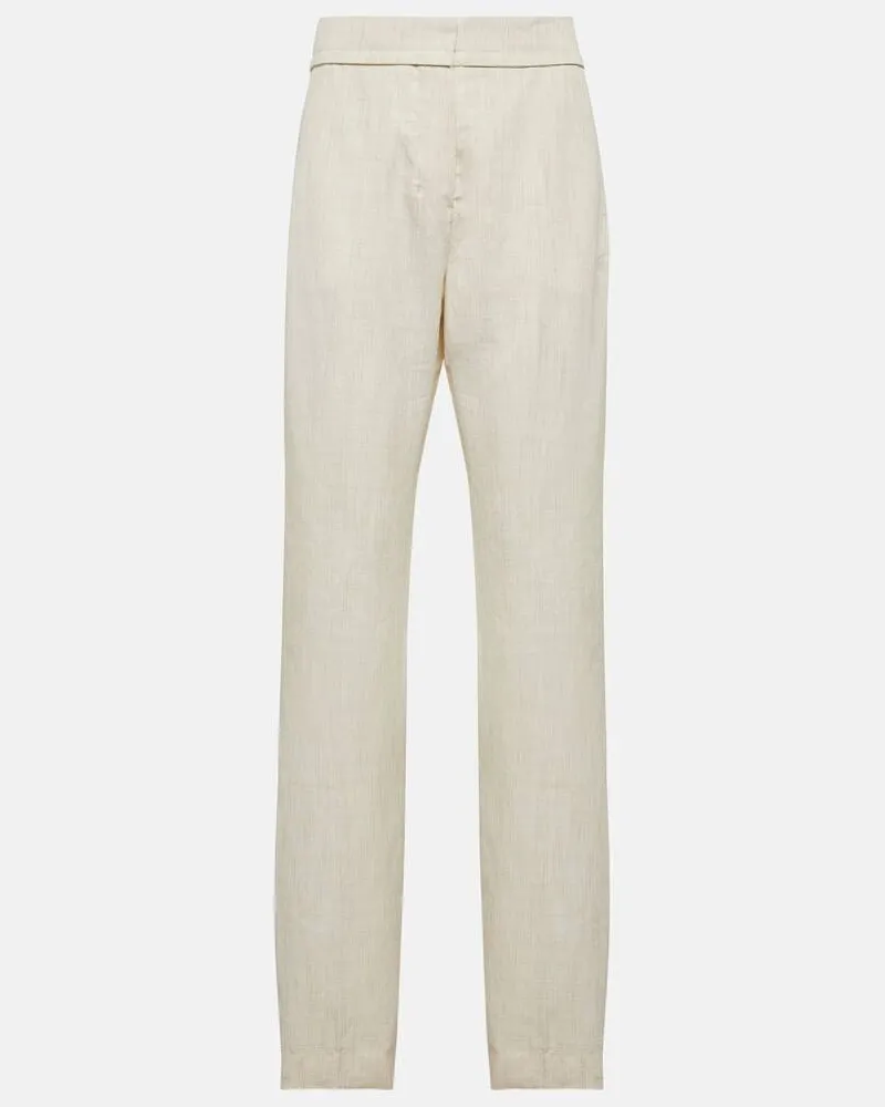 Jacquemus High-Rise-Hose Le Pantalon Tibau Weiß