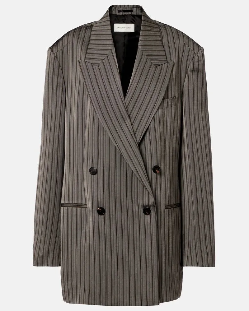 Dries van Noten Oversize-Blazer Grau