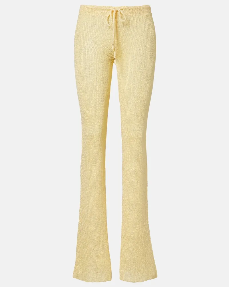 BANANHOT Schlaghose Liz mit Pailletten Gelb