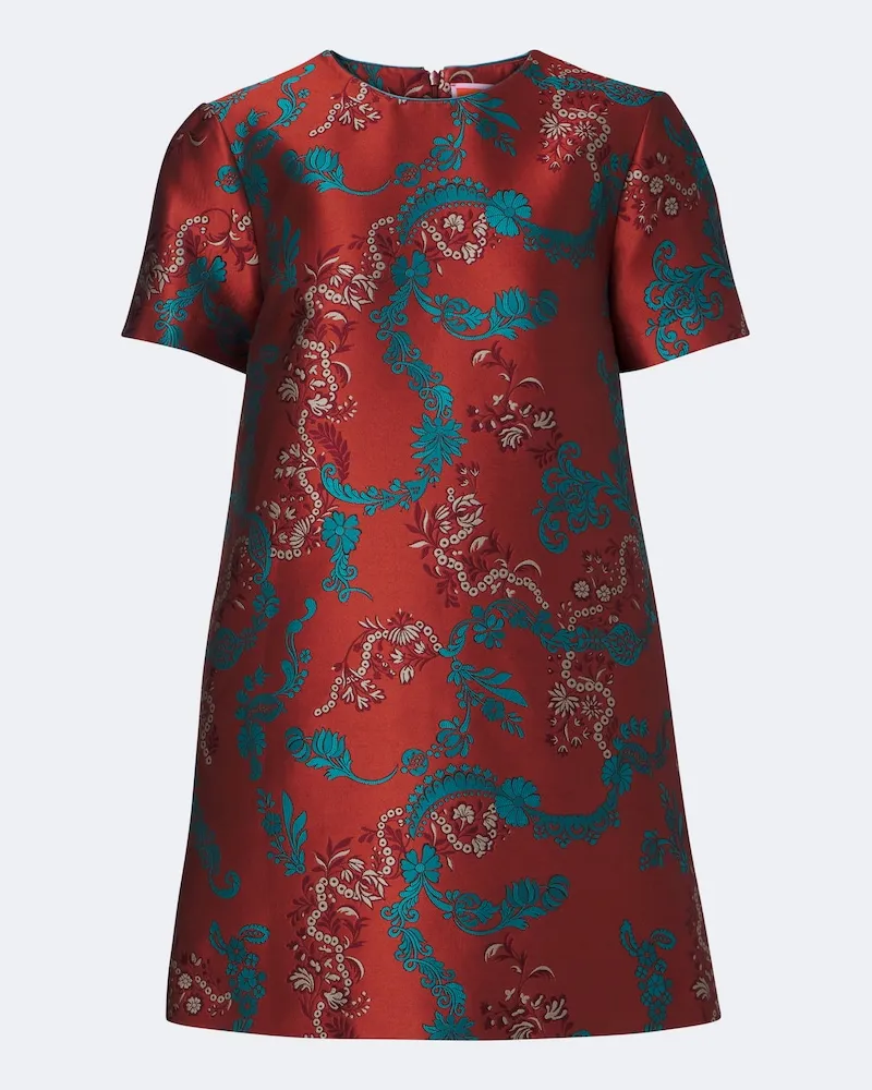 La DoubleJ Minikleid Mini Swing aus Jacquard Multicolor