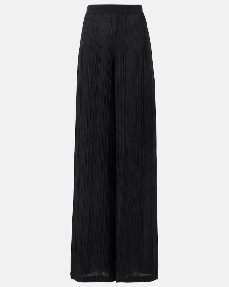 Joseph Weite Hose Mawn aus Jacquard Schwarz