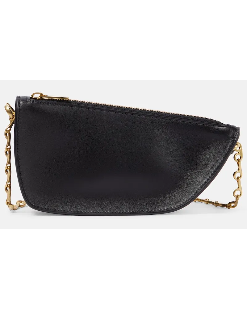 Burberry Schultertasche Shield Micro aus Leder Schwarz