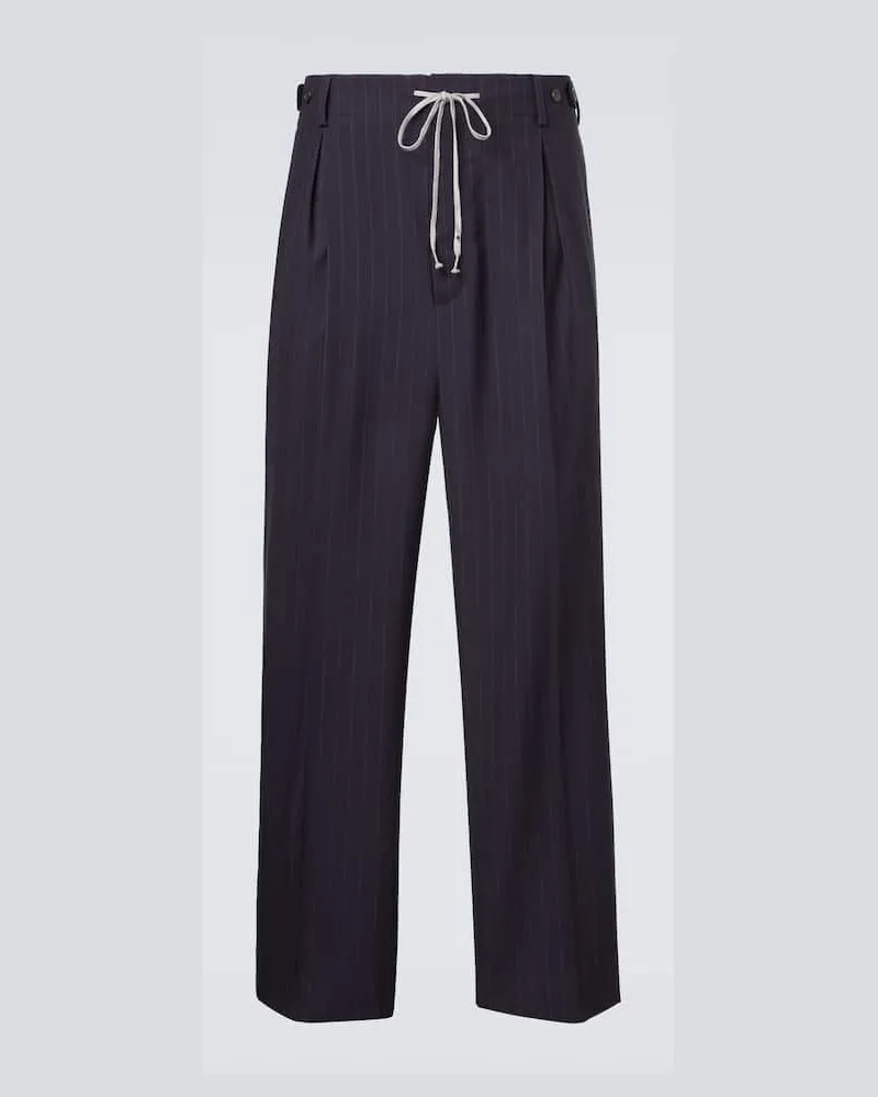 Maison Margiela Gerade Hose aus Wolle Blau