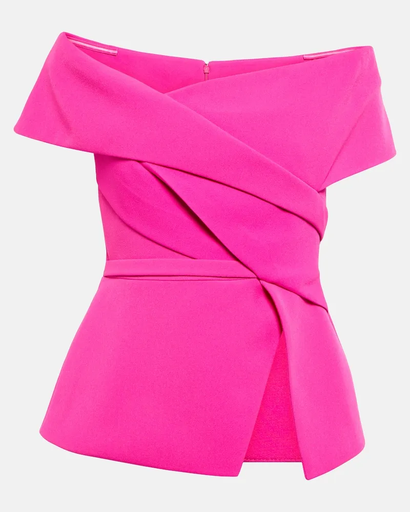 Safiyaa Off-Shoulder-Top Eimear aus Crêpe Rosa