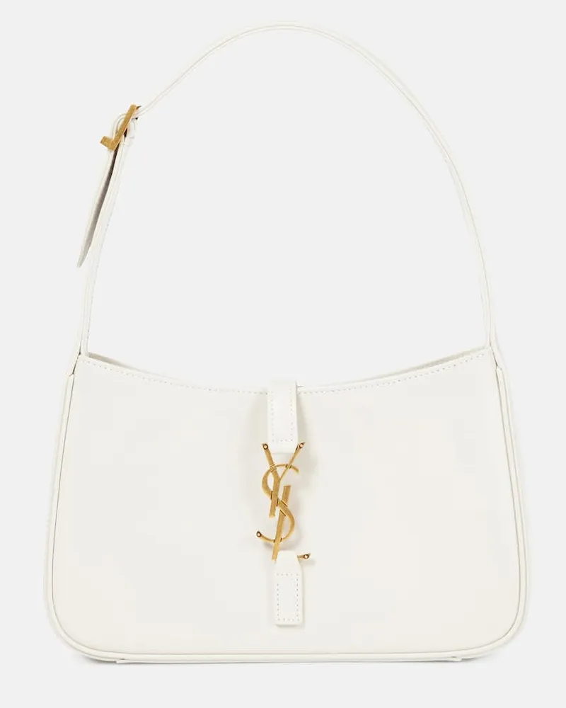 Saint Laurent Schultertasche Le 5 à 7 aus Leder Weiß