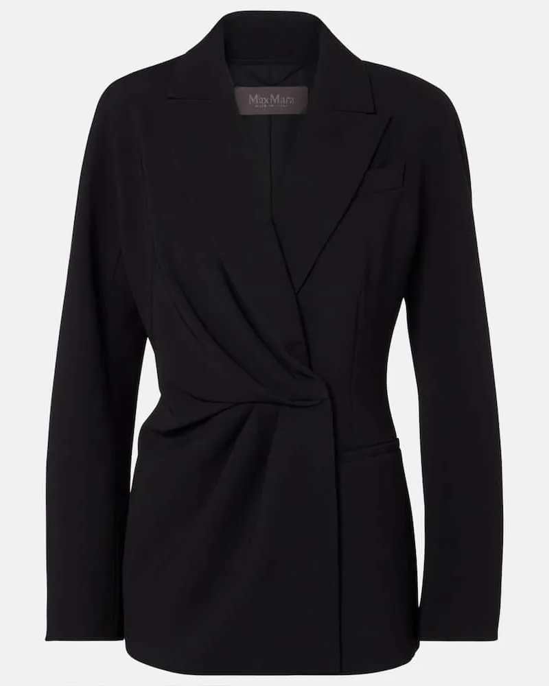 Max Mara Wickeljacke aus Cady Schwarz