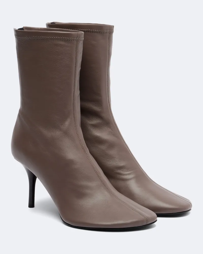 Acne Studios Ankle Boots Back aus Leder Braun