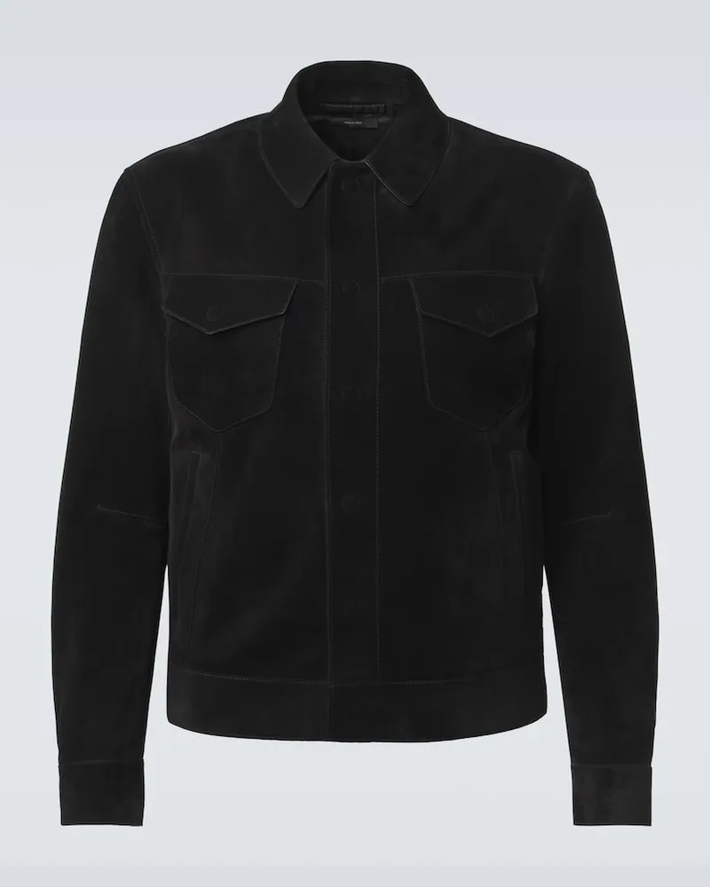 Tom Ford Jacke aus Veloursleder Schwarz