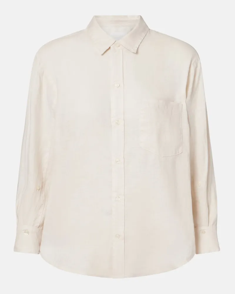 Citizens of humanity Hemd Kayla Shrunken aus Leinen Beige
