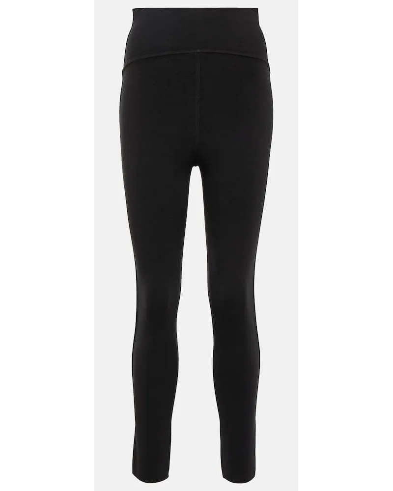 Alaïa Alaïa High-Rise Leggings aus einem Wollgemisch Schwarz