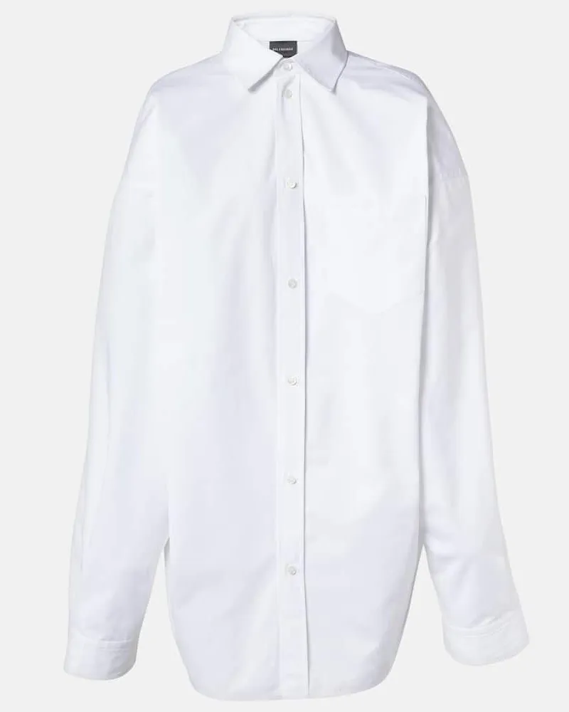Balenciaga Oversize-Hemd aus Baumwollpopeline Weiã