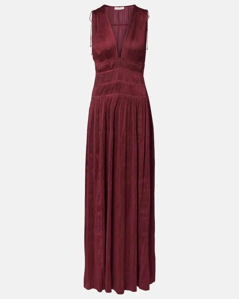 Ulla Johnson Robe Tasneem aus Satin Burgund