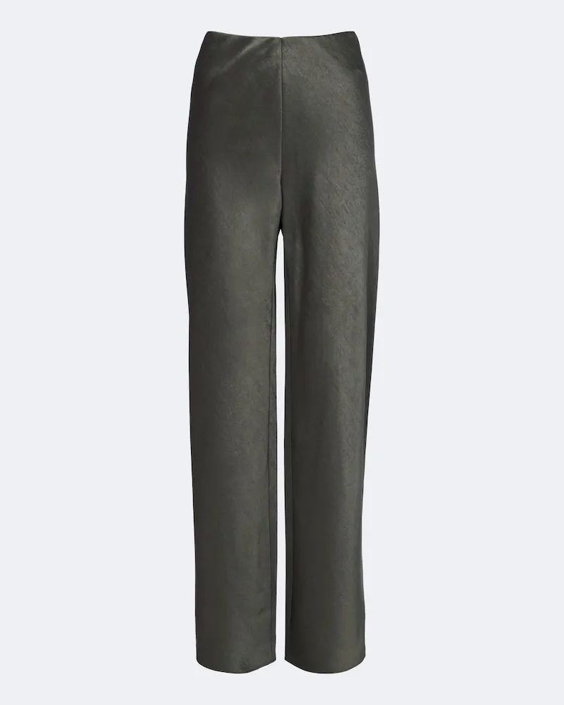 Vince Weite Hose Colette aus Satin Grün
