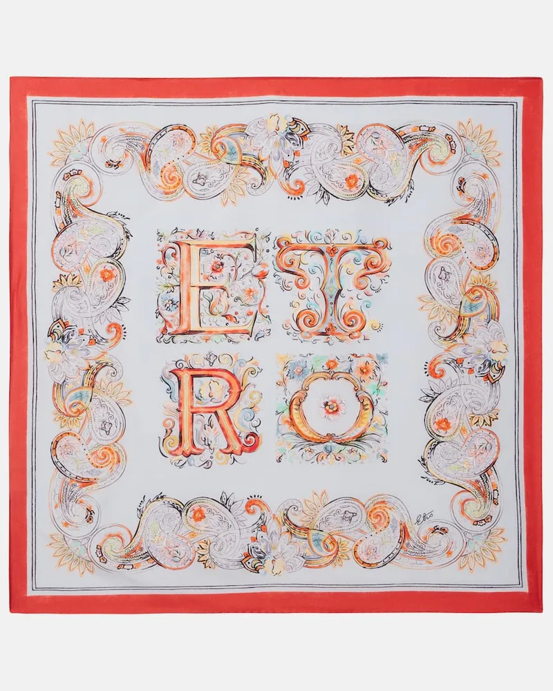 Etro Bedrucktes Tuch Turandot aus Seide Multicolor
