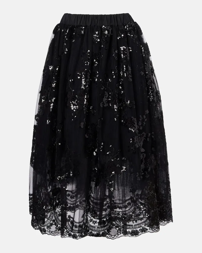 Simone Rocha Midirock mit Pailletten Schwarz