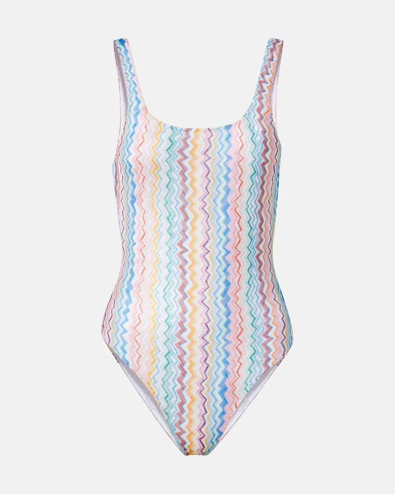 Missoni Badeanzug aus Häkelstrick Multicolor