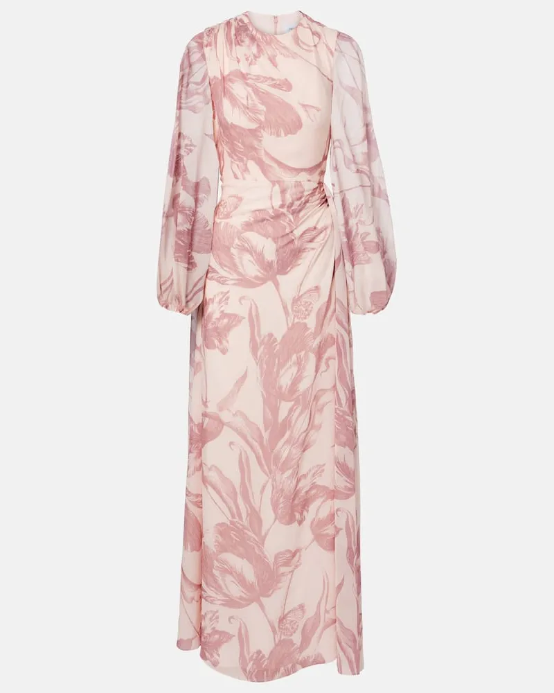Erdem Robe aus Seidenvoile Rosa