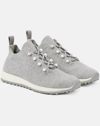 Jimmy Choo Sneakers Veles aus Strick Grau