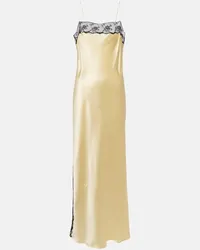 SIR Slipdress Aries aus Seide mit Spitze Weiss