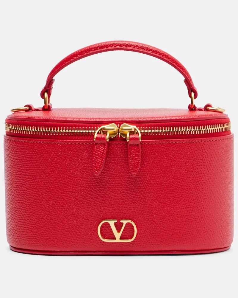 Valentino Garavani Schultertasche VLogo Mini aus Leder Rot
