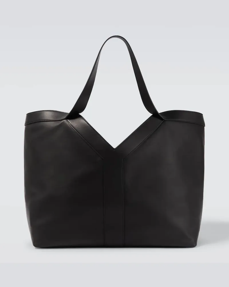 Saint Laurent Tote Bag Y Large aus Leder Schwarz