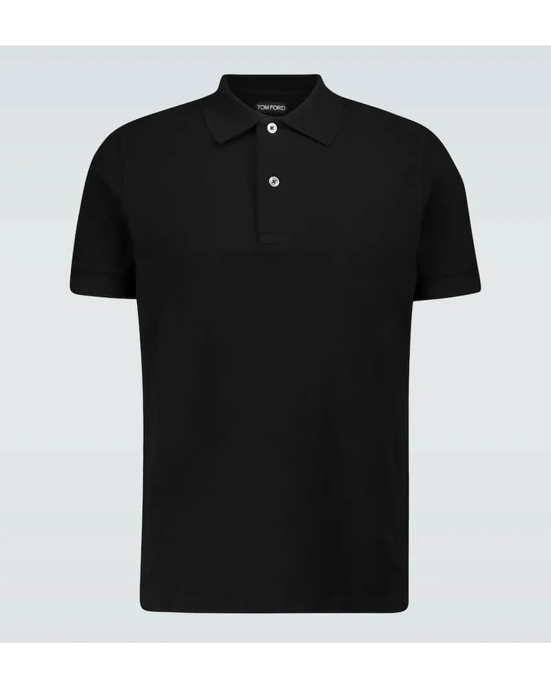 Tom Ford Polohemd aus Baumwolle Schwarz