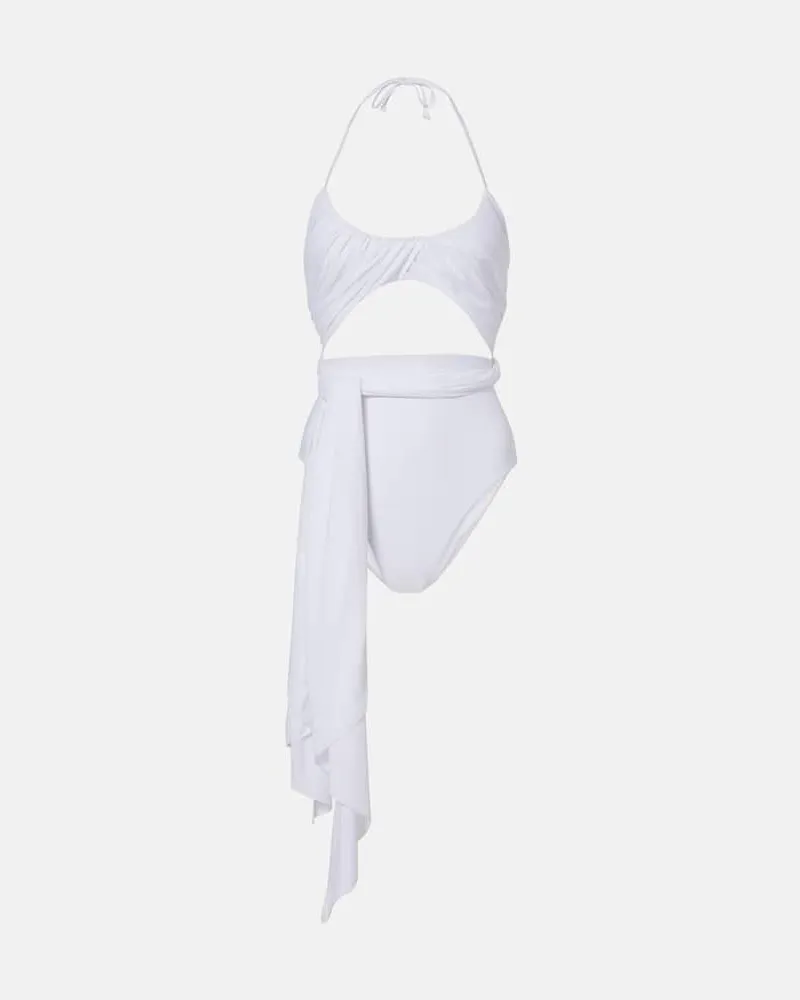 Alaïa AlaÃ¯a Badeanzug Weiã