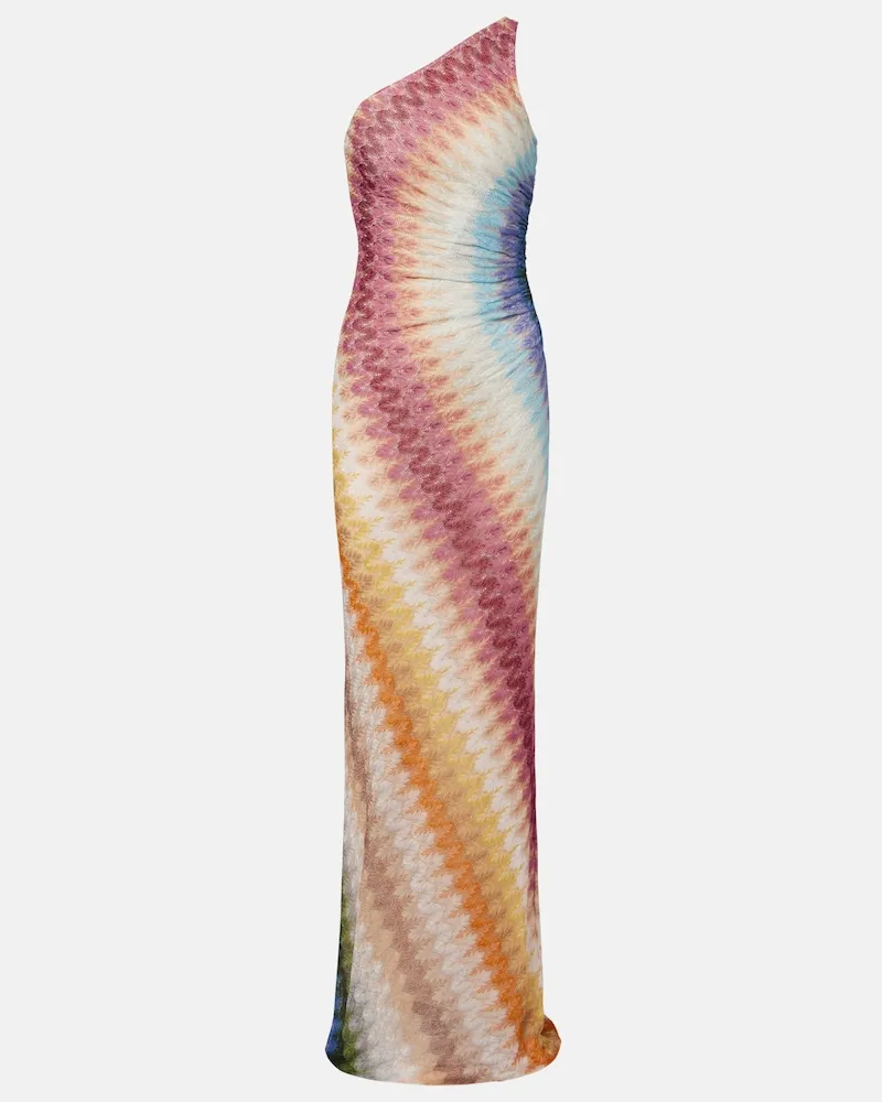 Missoni One-Shoulder-Maxikleid Multicolor