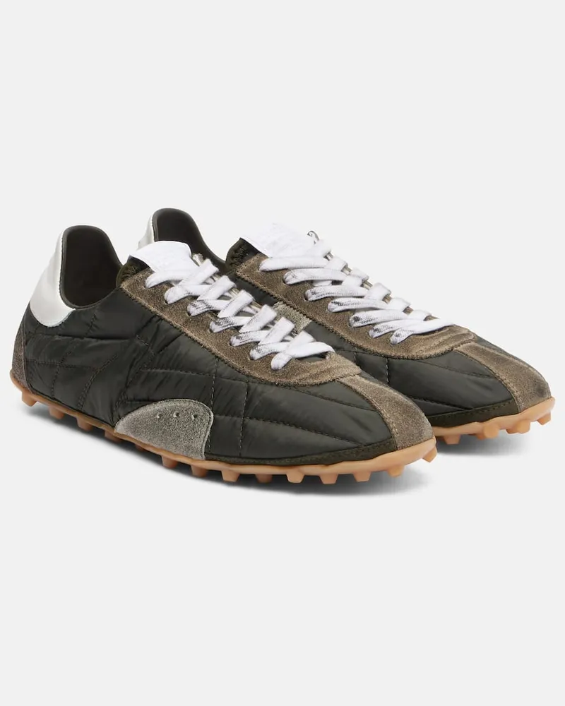 Maison Margiela Sneakers Sprinters mit Veloursleder Grün