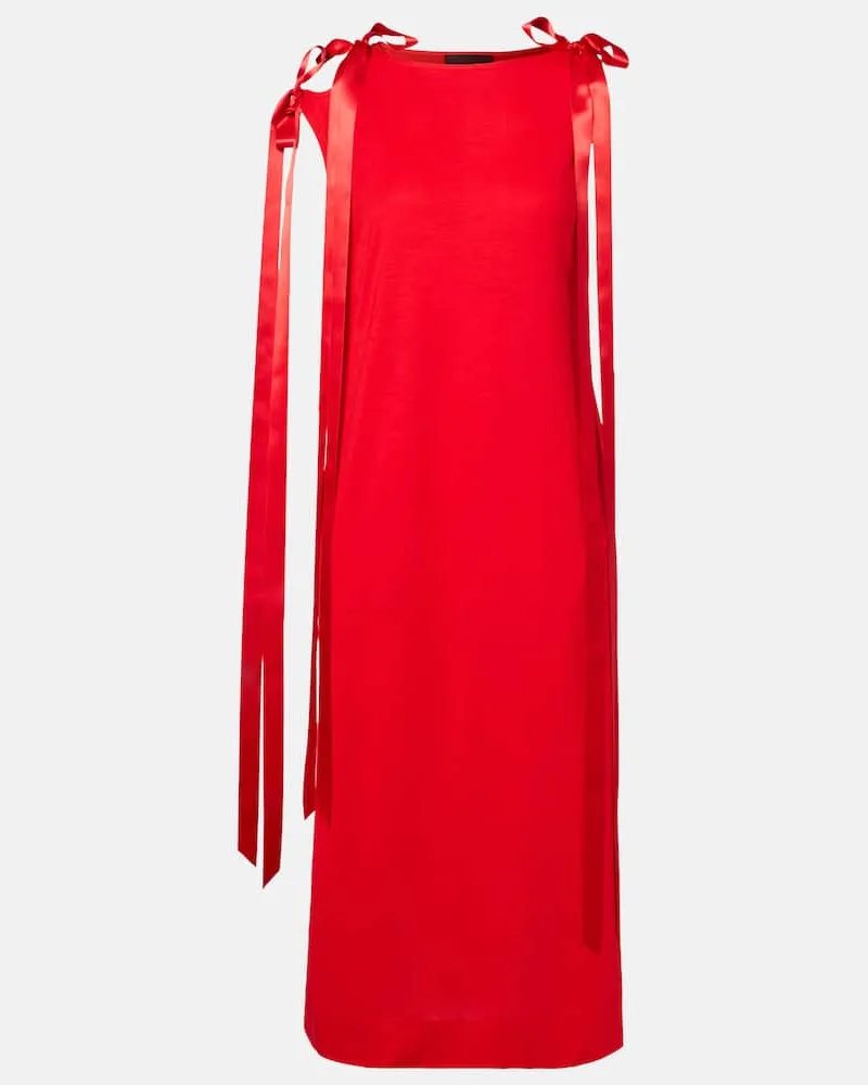 Simone Rocha Midikleid aus Jersey Rot