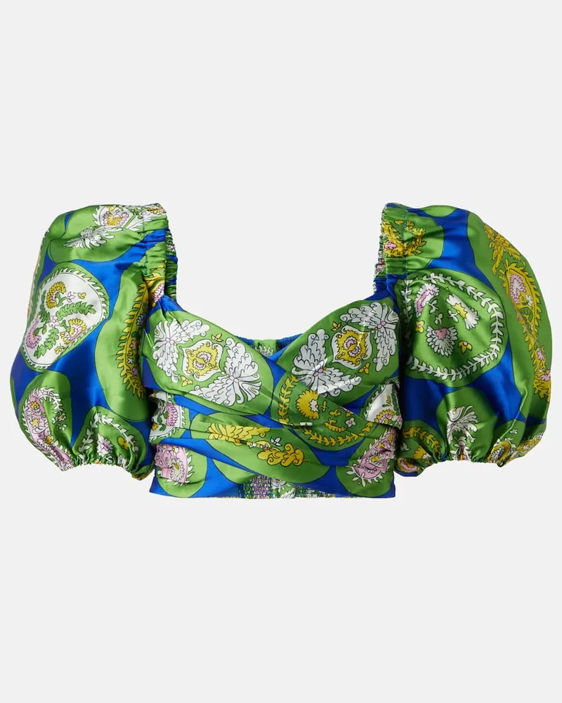 ALEMAIS Alémais Bedrucktes Cropped-Top Grün