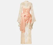 Robe Hypnotic aus Seidensatin mit Spitze