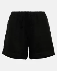 Velvet Shorts Tammy aus Leinen Schwarz