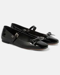 Valentino Garavani Mary-Jane-Ballerinas Romance Bow aus Lackleder Schwarz