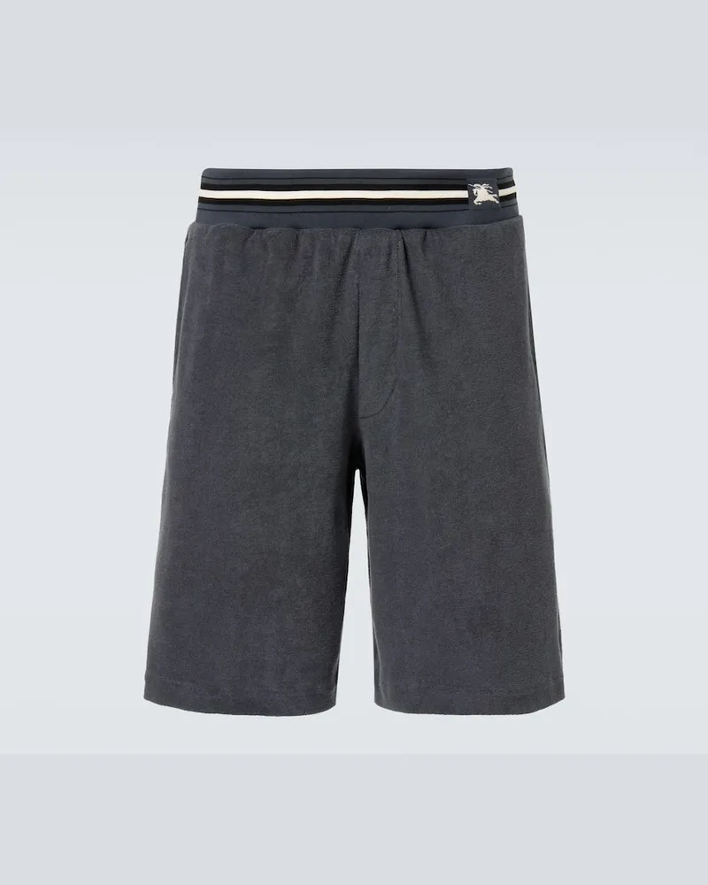 Burberry Shorts EKD aus Baumwollfrottee Blau