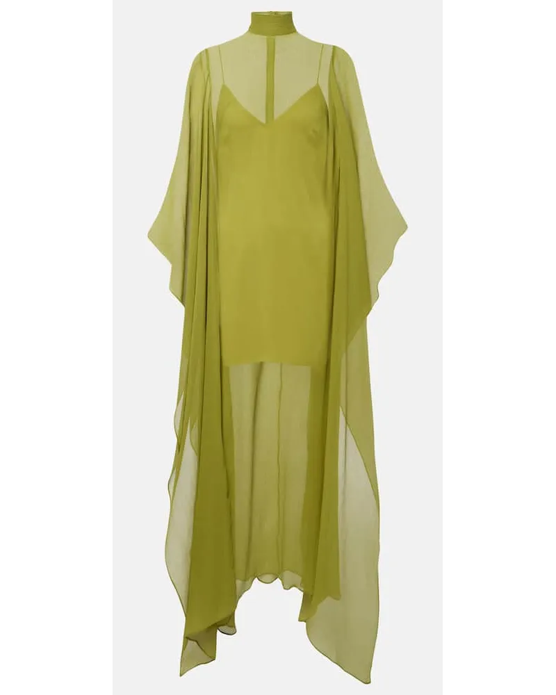 Taller Marmo Kaftan Lanzarote aus Seidenchiffon Gruen