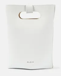 Alaïa Alaia Tote Folded Small aus Leder Weiss