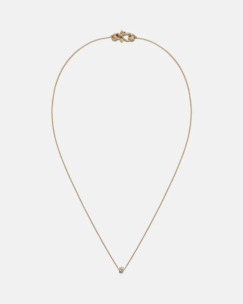 Sophie Bille Brahe Halskette Diamant Simple aus 18kt Gelbgold mit Diamant Gold