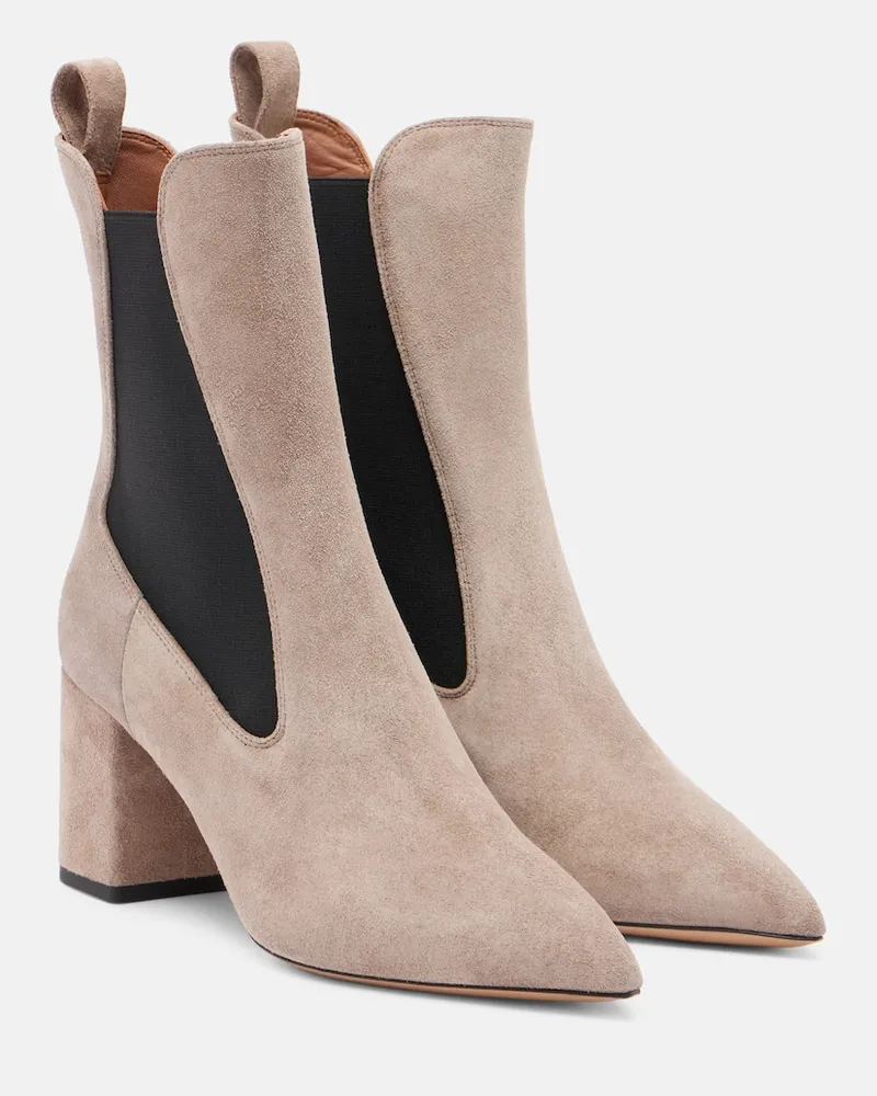 Paris Texas Ankle Boots Anja 70 aus Veloursleder Beige