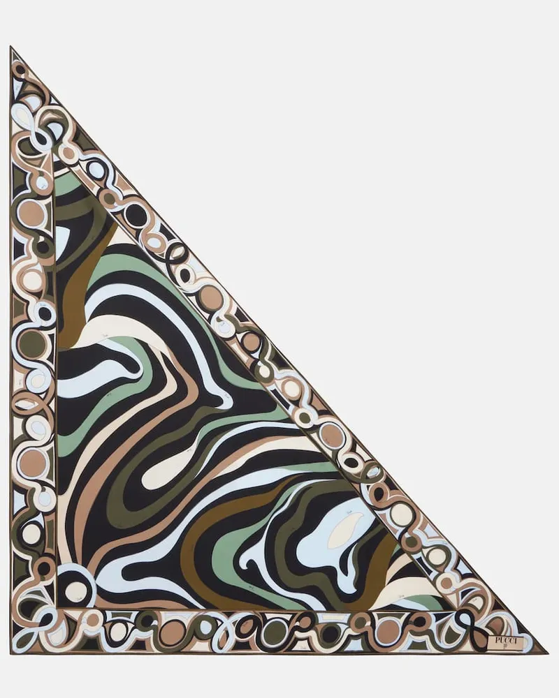 Emilio Pucci Tuch Marmo aus Seiden-Twill Multicolor