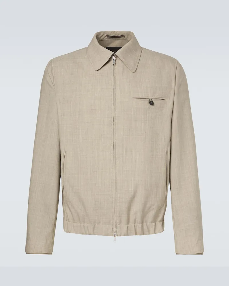 Slowear Blouson aus Schurwolle Beige