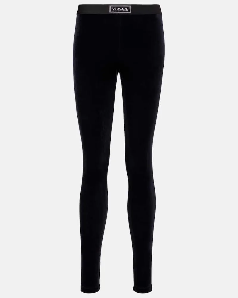 Versace Leggings aus Jersey Schwarz