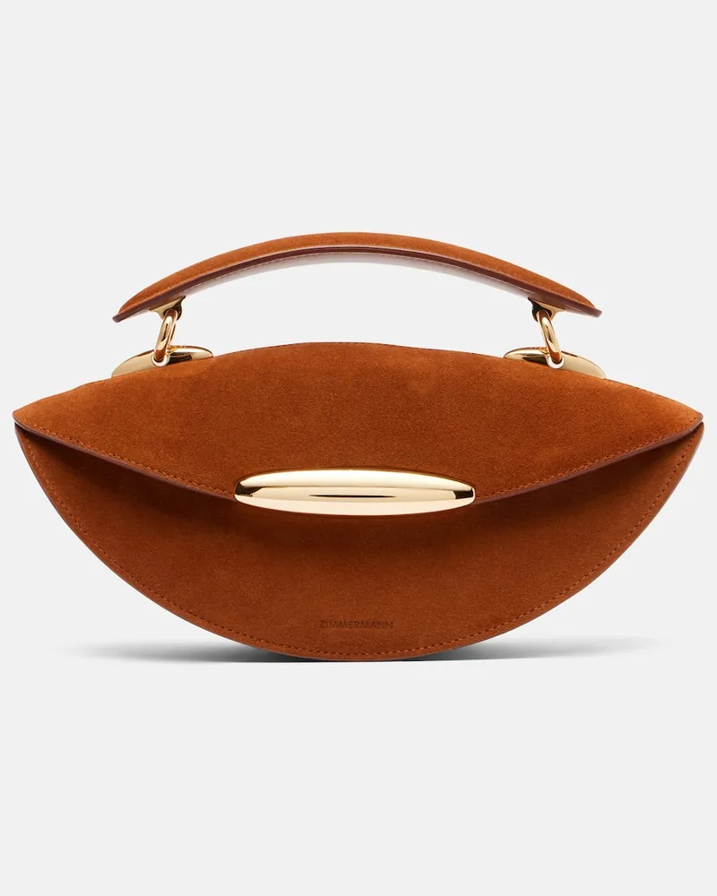 Zimmermann Tote Bag Wavelength aus Veloursleder Braun