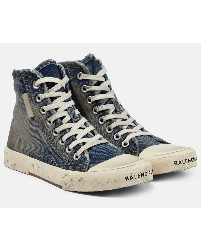 Balenciaga Sneakers aus Denim Blau