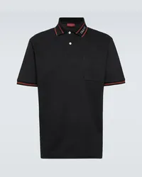 Gucci Polohemd aus Pique Schwarz