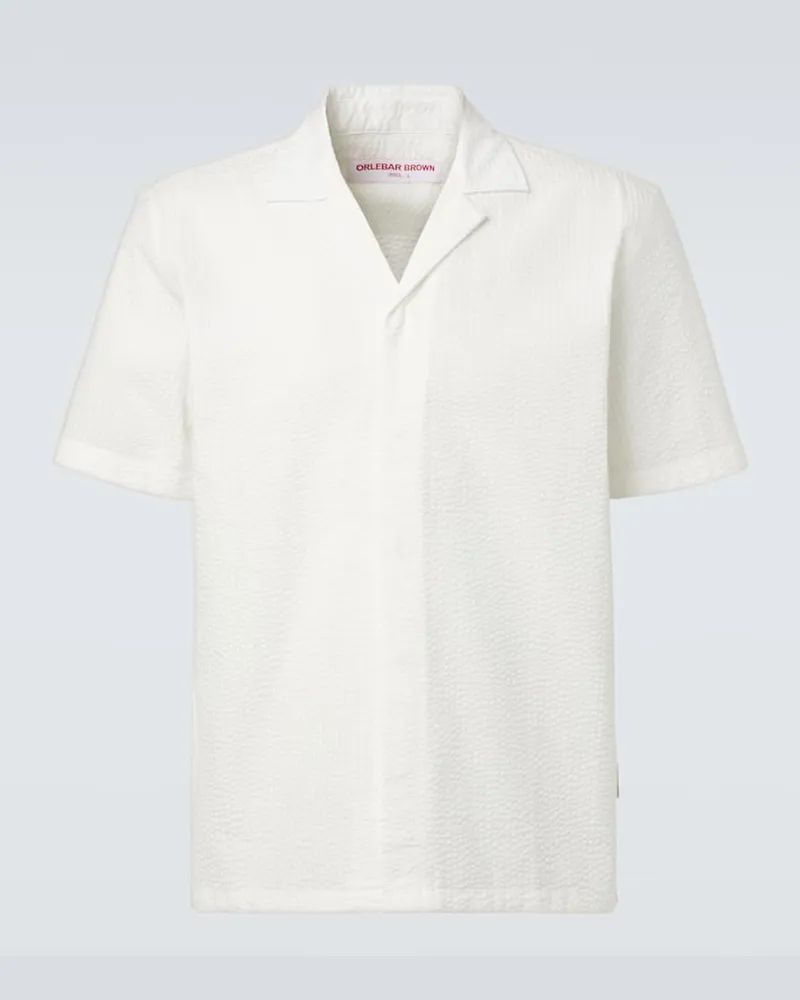 Orlebar Brown Hemd Maitan aus Baumwolle Weiß