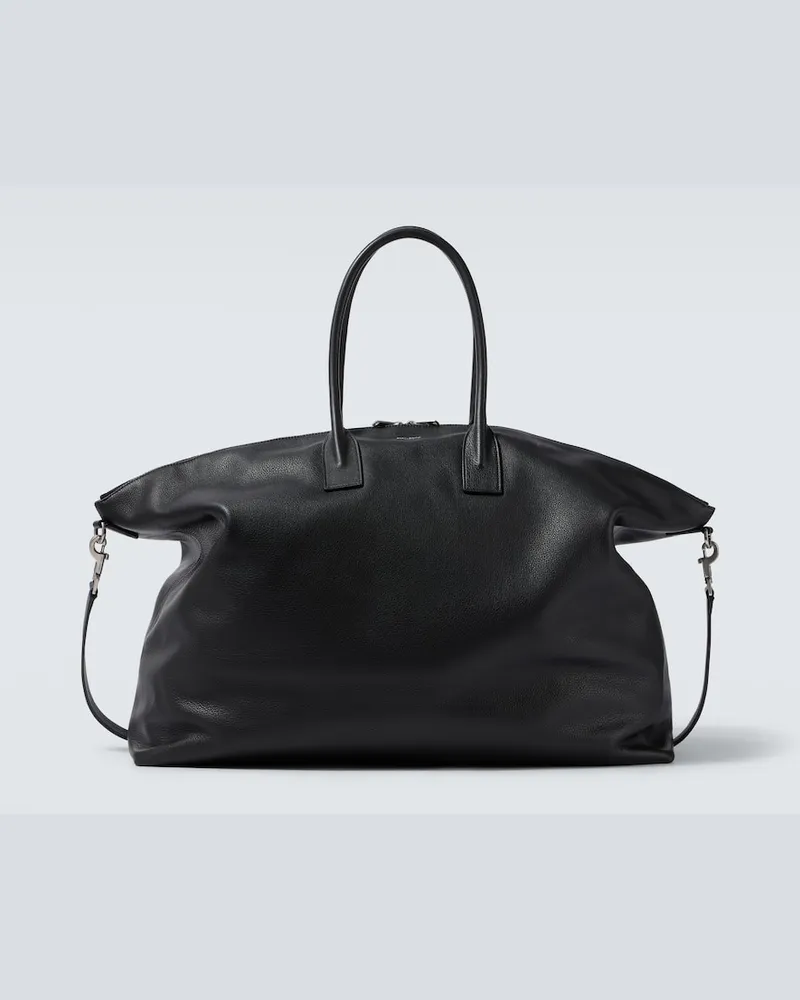 Saint Laurent Weekender Giant aus Leder Schwarz