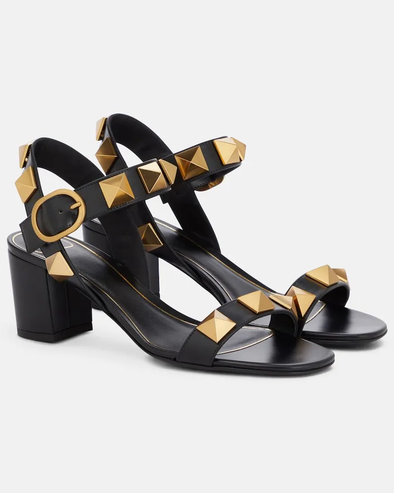 Valentino Garavani Sandalen Roman Stud 70 aus Leder Schwarz